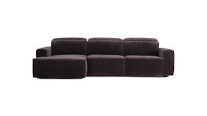 Caden 3 Seater Fabric Sofa with Sliding Seat and Chaise