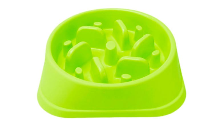 Kmall Plastic Slow Feeder Pet Bowl - Green Kmall Plastic Slow Feeder Pet Bowl - Green