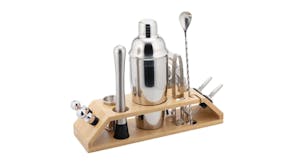 Kmall Cocktail Equipment & Shaker Set with Stand 12pcs. - Silver