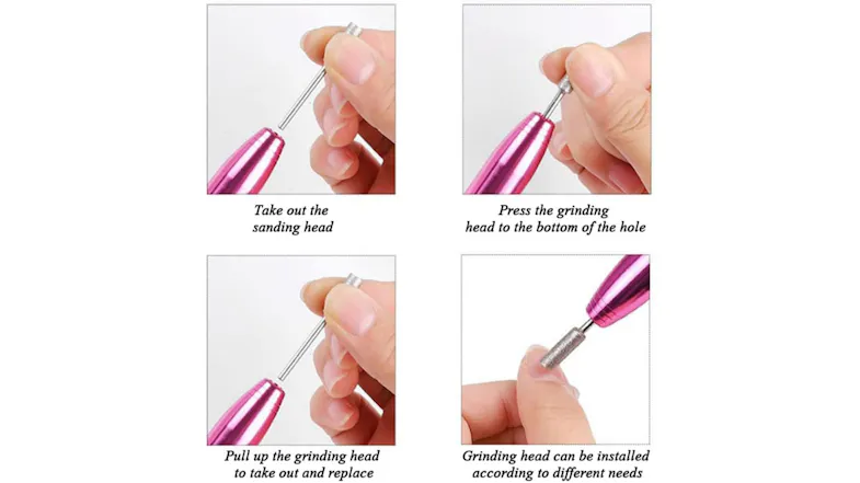 Kmall Nail Grinding Tool with Interchangable Bits 11pcs. - Gold Kmall Nail Grinding Tool with Interchangable Bits 11pcs. - Gold
