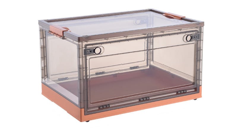 Kmall Folding Rolling Closet Organiser Box with Lid, Castors 105L Kmall Folding Rolling Closet Organiser Box with Lid, Castors 105L