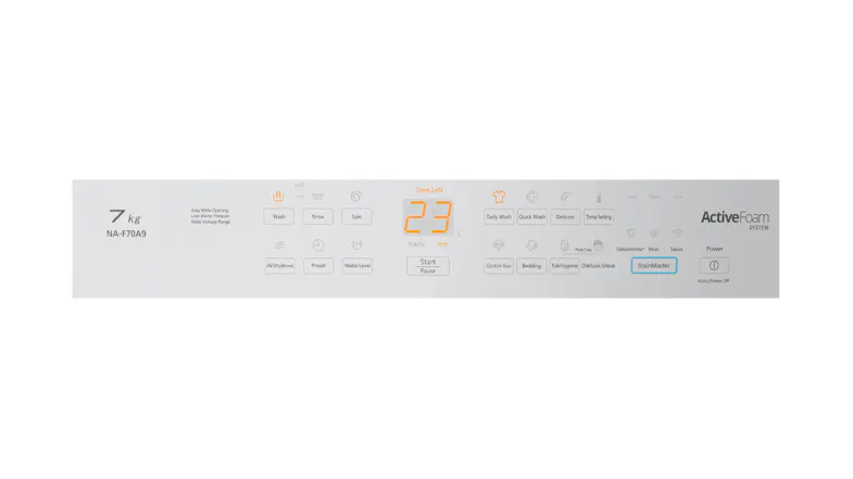 Panasonic 7kg Top Loading Washing Machine with 7 Programs - Grey (NA-F70A9HNZ) Panasonic 7kg Top Loading Washing Machine with 7 Programs - Grey (NA-F70A9HNZ)