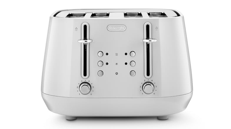 De'Longhi Eclettica 4 Slice Toaster - Whimsical White (CTY4003.W) De'Longhi Eclettica 4 Slice Toaster - Whimsical White (CTY4003.W)