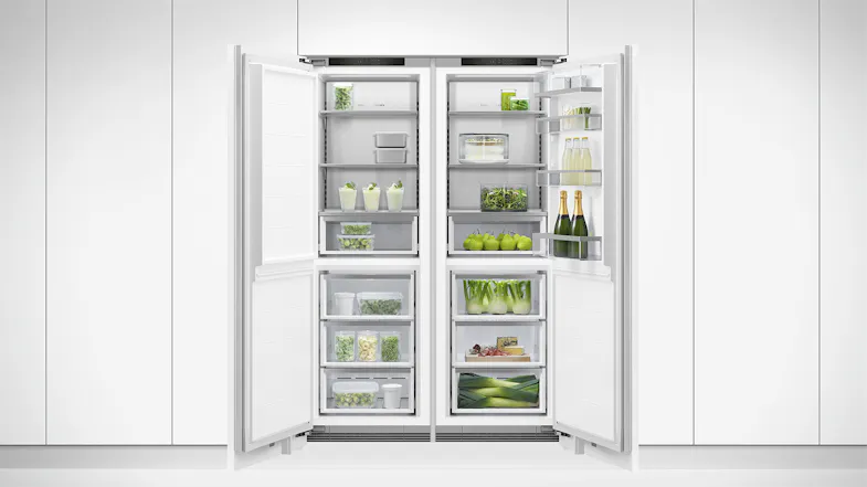 A view of the freezer paired with its compatible vertical fridge A view of the freezer paired with its compatible vertical fridge