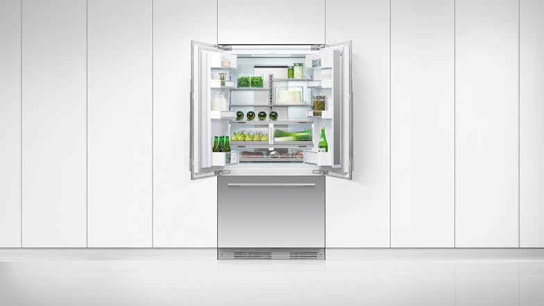 Fisher & Paykel 476L Integrated French Door Fridge Freezer with Ice & Water Dispenser - Panel Ready (Series 7/RS90AU1)