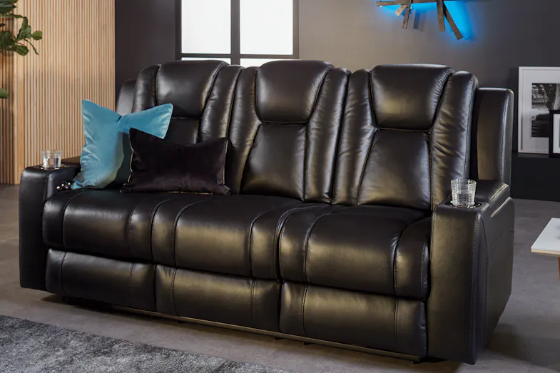 White Haven Leather 3 Seater Electric Recliner Sofa White Haven Leather 3 Seater Electric Recliner Sofa