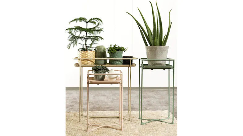 Kmall Modern Rectangular Metal Frame Sidetable - Mint Kmall Modern Rectangular Metal Frame Sidetable - Mint