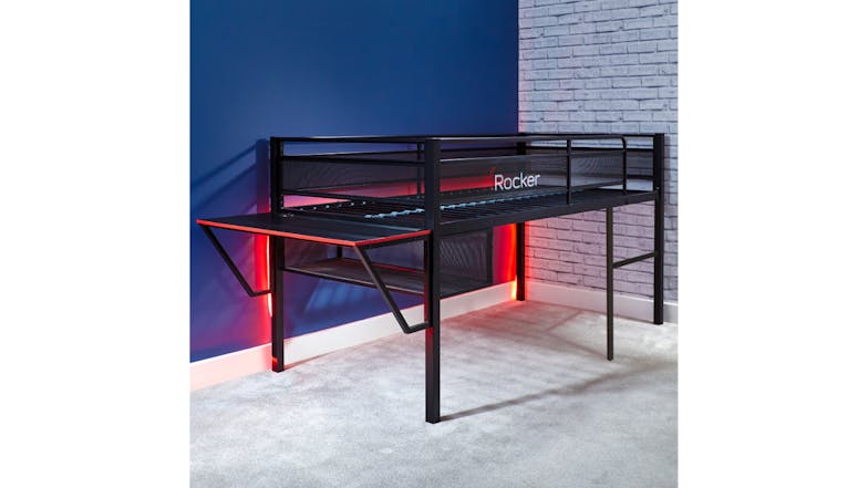 X Rocker Sanctum Mid-Rise Gaming Bed with Desk, Shelf