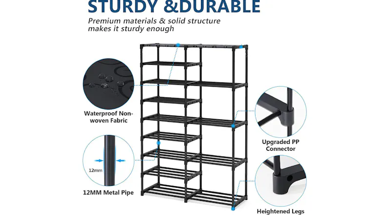 Kmall Multi-Tiered Shoe Rack 84.5 x 141.5cm Kmall Multi-Tiered Shoe Rack 84.5 x 141.5cm