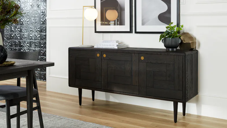 Patchwood 3 Drawer Sideboard Table Patchwood 3 Drawer Sideboard Table