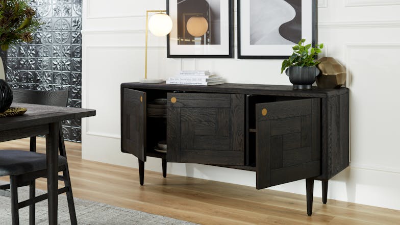Patchwood 3 Drawer Sideboard Table