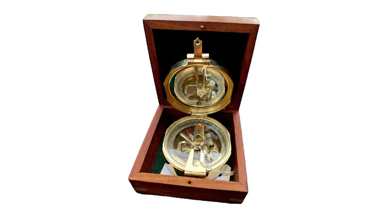 Shipwreck Trading Brass Brunton Compass with Storage Box - Small Shipwreck Trading Brass Brunton Compass with Storage Box - Small