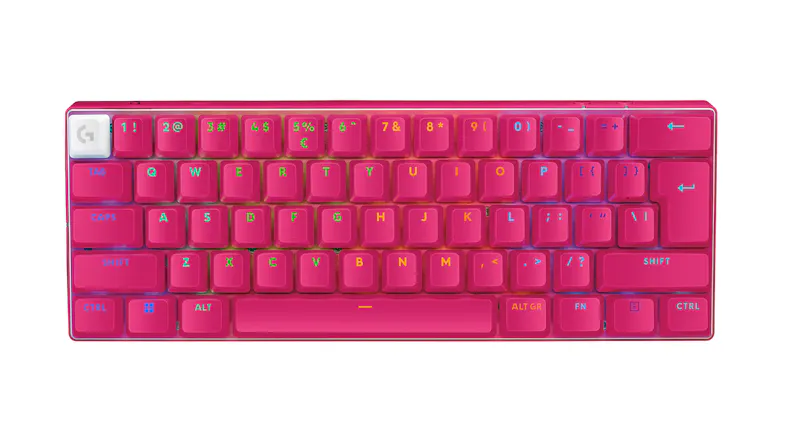 Logitech Pro X 60 LIGHTSPEED Wireless Optical Gaming Keyboard - Magenta (RGB, Tactile) Logitech Pro X 60 LIGHTSPEED Wireless Optical Gaming Keyboard - Magenta (RGB, Tactile)