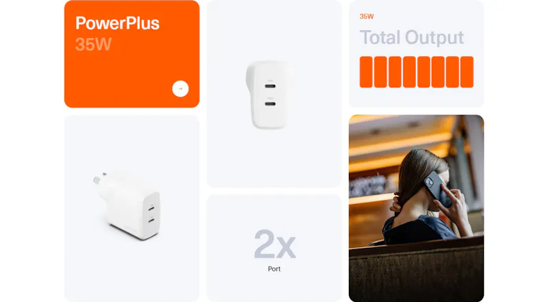 Cygnett PowerPlus 35W 2 Port Wall Charger - White (CY4774PDWCH) Cygnett PowerPlus 35W 2 Port Wall Charger - White (CY4774PDWCH)