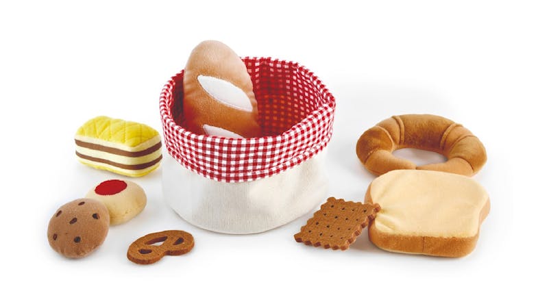 Hape Plush Play Food - Bread Basket Hape Plush Play Food - Bread Basket