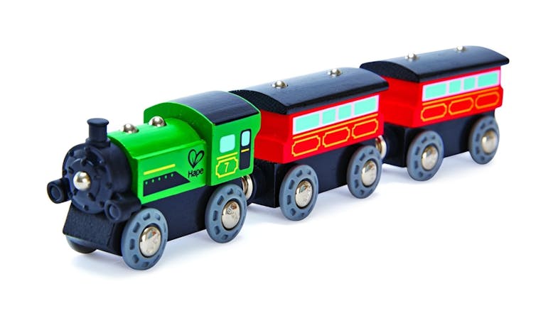 Hape Steam-Era Passanger Engine & Carriage Set 3pcs. Hape Steam-Era Passanger Engine & Carriage Set 3pcs.