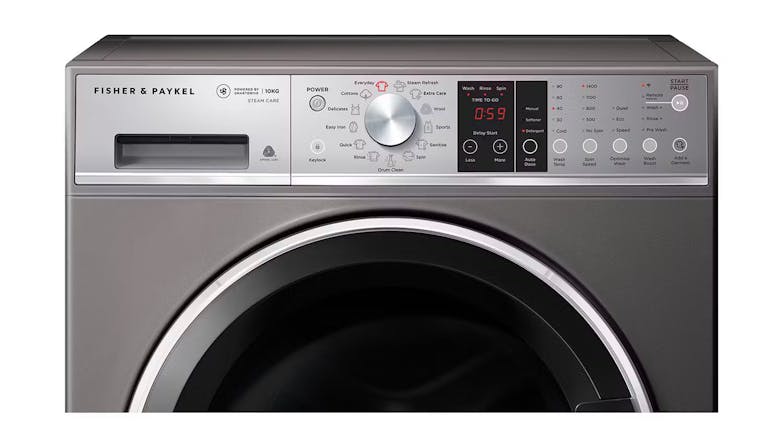 Fisher & Paykel 10kg 14 Program Front Loading Washing Machine - Graphite (Series 9/WH1060SG1)