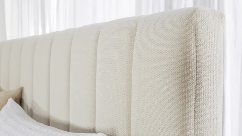 Ellie King Upholstered Bed Frame - Snow Ellie King Upholstered Bed Frame - Snow