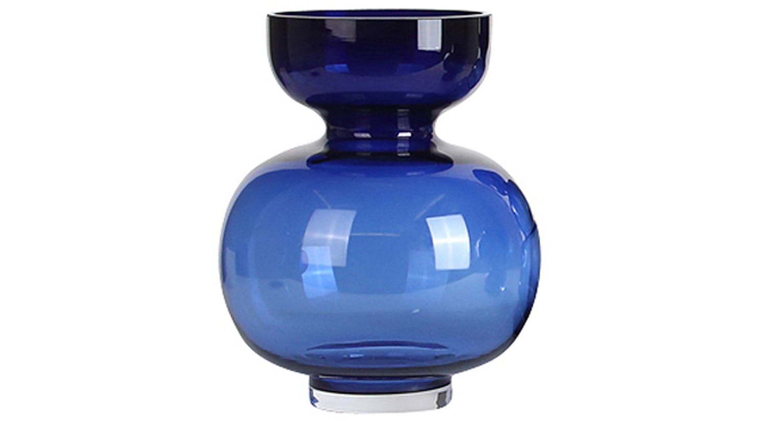 Blue Globe Vase - Wide