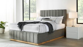 Olivia Queen Gas Lift Bed Frame - Charcoal