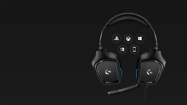 Logitech G432 Wired Gaming Headset - Black