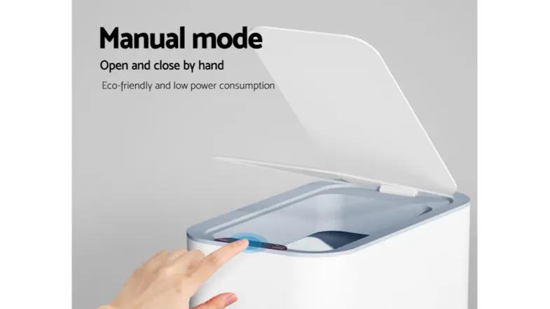 Devanti Motion Sensor Smart Bin 9L Thin Profile - White Devanti Motion Sensor Smart Bin 9L Thin Profile - White