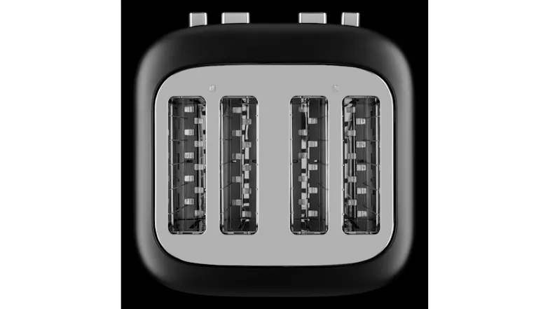 A top view of the toaster showcasing its 4 slots A top view of the toaster showcasing its 4 slots