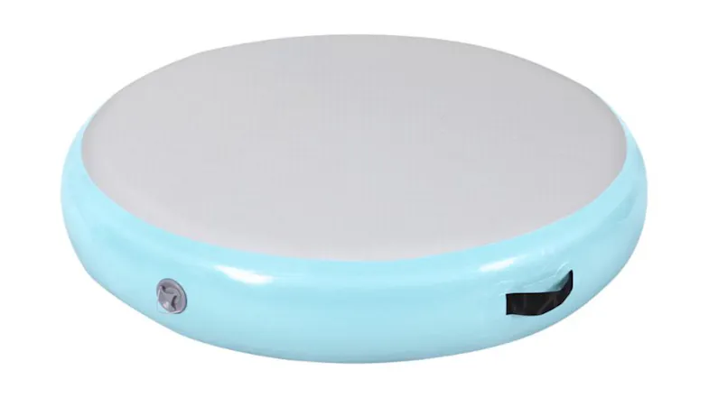 Everfit Inflatable Round Air Track Mat 1m x 1m - Light Blue Everfit Inflatable Round Air Track Mat 1m x 1m - Light Blue
