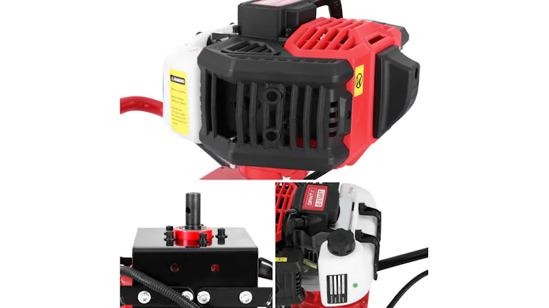 Giantz Post Hole Auger 65cc - Red Giantz Post Hole Auger 65cc - Red