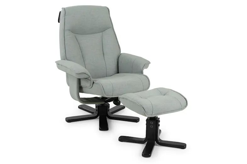 Locarno Fabric Recliner Chair and Footstool Locarno Fabric Recliner Chair and Footstool