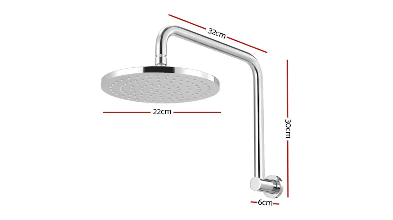 Cefito Round Rainfall Showerhead 22cm - Chrome Cefito Round Rainfall Showerhead 22cm - Chrome