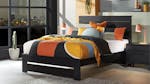 Aza King Single 2 Piece Bedside Bedroom Suite - Black 480W Aza King Single 2 Piece Bedside Bedroom Suite - Black 480W