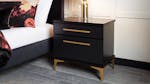 Aza King Single 2 Piece Bedside Bedroom Suite - Gold Aza King Single 2 Piece Bedside Bedroom Suite - Gold