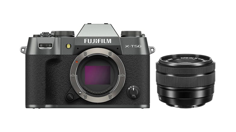 Fujifilm X-T50 Mirrorless Camera (Charcoal & Silver) with XC 15-45mm f/3.5-5.6 OIS PZ Lens Fujifilm X-T50 Mirrorless Camera (Charcoal & Silver) with XC 15-45mm f/3.5-5.6 OIS PZ Lens