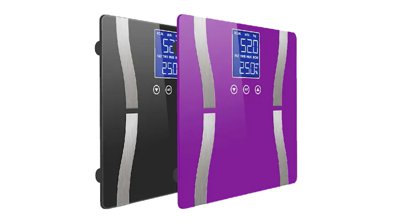 SOGA LCD Wireless Electric Body Fat Scales with Profile Memory 2pcs. - Black/Purple SOGA LCD Wireless Electric Body Fat Scales with Profile Memory 2pcs. - Black/Purple