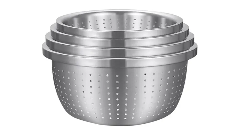 SOGA Stainless Steel Collander Set - 26, 28, 30, 32cm SOGA Stainless Steel Collander Set - 26, 28, 30, 32cm