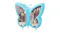 SOGA Wall Mounted Fashion & Makeup Organiser - Blue Butterfly SOGA Wall Mounted Fashion & Makeup Organiser - Blue Butterfly