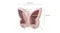 SOGA Wall Mounted Fashion & Makeup Organiser 2pcs. - Pink Butterfly SOGA Wall Mounted Fashion & Makeup Organiser 2pcs. - Pink Butterfly