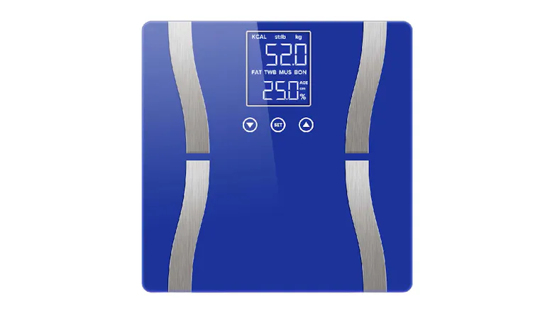 SOGA LCD Wireless Electric Body Fat Scales with Profile Memory - Blue SOGA LCD Wireless Electric Body Fat Scales with Profile Memory - Blue
