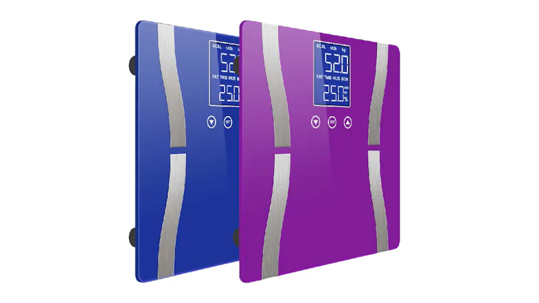 SOGA LCD Wireless Electric Body Fat Scales with Profile Memory 2pcs. - Blue/Purple SOGA LCD Wireless Electric Body Fat Scales with Profile Memory 2pcs. - Blue/Purple