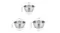 SOGA Stainless Steel Mixing Bowl Set 3pcs. - Matte Silver SOGA Stainless Steel Mixing Bowl Set 3pcs. - Matte Silver