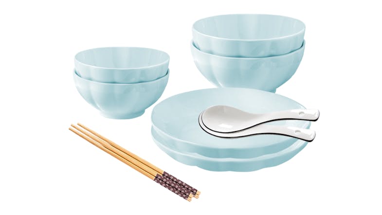 SOGA Japanese-Inspired Dinnerware Set for Two 10pcs. - Kaigara Blue SOGA Japanese-Inspired Dinnerware Set for Two 10pcs. - Kaigara Blue