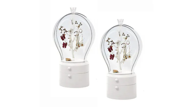 SOGA Fairytale Jewelery Organizer with Drawers 2pcs. - White SOGA Fairytale Jewelery Organizer with Drawers 2pcs. - White