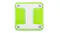 SOGA LCD Digital Fitness Scales 2pcs. - White/Green SOGA LCD Digital Fitness Scales 2pcs. - White/Green