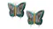 SOGA Wall Mounted Fashion & Makeup Organiser 2pcs. - Green Butterfly SOGA Wall Mounted Fashion & Makeup Organiser 2pcs. - Green Butterfly
