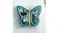 SOGA Wall Mounted Fashion & Makeup Organiser 2pcs. - Green Butterfly SOGA Wall Mounted Fashion & Makeup Organiser 2pcs. - Green Butterfly