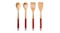 Gourmet Kitchen Wooden Spoon Set with Rubberised Handles 4pcs. - Red Gourmet Kitchen Wooden Spoon Set with Rubberised Handles 4pcs. - Red