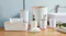 TAKARA "Takae" Modern Bathroom Organizer Set 7pcs. - White TAKARA "Takae" Modern Bathroom Organizer Set 7pcs. - White