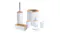 TAKARA "Takae" Modern Bathroom Organizer Set 7pcs. - White TAKARA "Takae" Modern Bathroom Organizer Set 7pcs. - White