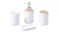 TAKARA "Takae" Modern Bathroom Organizer Set 7pcs. - White TAKARA "Takae" Modern Bathroom Organizer Set 7pcs. - White